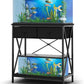 Fish Tank Stand 29 Gallon: Sturdy Aquarium Stand with Accessories Storage - Metal Fish Tank Table for 20-29 Gallon Reptile Breeder Turtle Terrarium - 30.7"x16.5" Weight Capacity 330 lbs