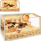 Prolee Hamster Cage Chewproof, Large Hamster Cage,Guinea Pig Cages Openable Top with Acrylic Sheets Solid Built, Hamster Habitat 24"