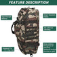 55L Large Duffle Bag, 3-in-1 Tactical Backpack MOLLE Pack for Sports, Gym, Outdoor, Woodland