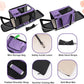 Carrying Bag for Yorkie Dog Travel Kennel Ventilated Softside Pet Carrier Tiny Dog Crate for Teacup Poodle 12lb Large Kitty Transport Cage with Cover Chihuahua Supply Purple