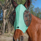 Horse Fly Mask with Ears, UV Protection for Horses, Elasticity with Big Mesh Eye Covers, Snug Fitting Comfortable Breathable Lightweight for Horses Gentle Mint Cob