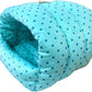 WOWOWMEOW Guinea Pigs Bed,Hamster Bed,Small Animals Warm Hanging Cage Cave Bed (M, Dot- Blue)
