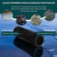 Oceanfoam Ripple Travel Foam Roller (11" x 3.35") Firm Mini Foam Roller for Physical Therapy, Deep Tissue Massage, Back Pain - High Density, Ergonomic Wave Textured - Yoga, Pilates, Exercise (Black)