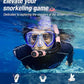 Aegend Dry Snorkel, Dive Mask Easy-Breath Free Diving Snorkel for Snorkeling Scuba Diving Freediving Swimming, with Top Dry Valve and Food-Grade Silicone Mouthpiece