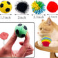 PET SHOW 20Pcs Cats Toys Interactive Kitten Ball Toys Assortments Variety Pack for Indoor Cats Mice Feather Sparkle Crinkle Ball Bells Spring