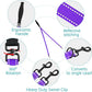 PetBonus Two Point Control Dog Leash, Works with No Pull Harnesses, No Tangle Dog Training Leashes, No Pull Padded and Reflective Walking Lead, Converts to Single Leash for Medium Large Dogs (Purple)