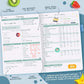Clever Fox Wellness Planner - Weekly & Daily Health and Wellness Log, Food Journal & Meal Planner Diary for Calorie Counting, Notebook for Medical Condition Tracking, A5-Sized - Light Blue
