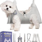 Dog Grooming Hammock Harness for Dogs & Cats with Pet Nail Clipper Trimmer - Cat Hanger Sling for Trimming Clipping Nails- Dog Hammock Restraint Bag for Small Medium Large pet （ Grey S ）