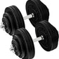 Yes4All Old School Adjustable Dumbbell Set with Weight Plates, Star Lock Collars/Connector, 40lbs to 200lbs Adjustable Weight Plates Set