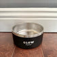 Black Dog Bowl, Double Wall Stainless Steel Pet Bowl, Vacuum Insulated Pet Feeder, Non-Skid Pet Bowl, 32 oz
