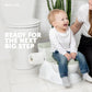 Real Feel 2-in-1 Potty with Wipes Storage, Flushing Sounds & Disposable Liners - Realistic Toilet - Easy to Clean & Assemble - Jool Baby (Sage)