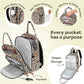 RUVALINO Diaper Bag Backpack-Multifunction Baby Travel Bag with Changing pad, Insulated Bottle Holders & Pacifier Case, Large Capacity, Waterproof, Yellow Leopard