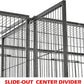 64" Extra Large Double Flight Bird Wrought Iron Double Cage Slide Out Center Divider Side Nesting Box Door Parrot Cage Cockatiel Conure with Removable Rolling Stand Storage Shelf