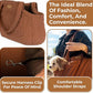 Corduroy Dog Carrier - Lightweight Cotton Soft-Sided Pet Tote with Safety Harness Clip - Breathable Travel Carrier for Small Dogs and Puppies (Brown)