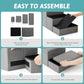 Dog Stairs with Storage, 4-Step Wider Sturdy Dog Steps for Small/Medium/Large Dogs and Older Cats, Folding Doggie Ramp for Bed/Couch/Car Hold Up to 180 lbs (22" H, Grey)