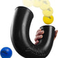 Original pindaloo Skill Game with 2 Balls- Gifts for Kids and Adults Indoor & Outdoor Games, Ball Toys for Boys, Girls, & Teens - Gift Ideas, Fun Stuff, Develops Motor & Juggling Skills (Black Carbon)