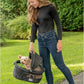 Pet Gear No-Zip View 360 Ultra Lite Pet Safety Carrier & Car Seat for Small Dogs & Cats Push Button Entry, 15", Onyx