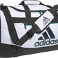 adidas Unisex Defender 4.0 Gym Duffel Bag for Men and Women, Jersey White/Legend Ink Blue/Black, Medium (66L)