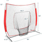 ZELUS Baseball Net 7 ft x7 ft, Softball Hitting & Pitching with Carry Bag, Ground Stakes, Portable Backstop & Bow Frame, Training Equipment for All Ages