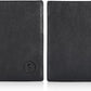 Polare Luxury RFID Blocking Leather Passport Holder Travel Wallet For Men and Women (Black with AirTag Slot)