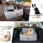 Dog Car Seat for Medium & Large Dogs Up to 55lbs, Memory Foam Cushion, Washable Cover, Safety Straps & Non-Slip Base(Grey,Large)