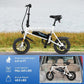 Winado Electric Bike for Adults, 14" Folding Electric Bicycle 450W Motor with Dual Disc Brakes, Max Range 25Miles(Pedal-Assist) & Speed 15.5MPH, Foldable Commuter City Ebike for Adults/Teens