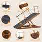 Dog Ramp for Bed Couch - Pet Steps Stairs to Get on Bed Couch 15.7"-23.6" High for Small or Large Dog Up to 200 lbs, Adjustable Wooden Dog Ramp Steps Foldable Portable, Anti-Slip Carpet (Brown)