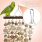 PINVNBY Large Parrot Toys Natural Nuts Corn Cob Wooden Chewing Tearing Toy for African Grey Macaws Amazon Cockatoos Eclectus Conures Cockatiels Cockatoo and Large Medium Birds (Natural)