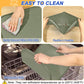 Silicone Pet Feeding Mat with Raised Edge for Food and Water, Dog Bowl Mats, Cat Bowls Placemat with High Lip for Floor Waterproof, Rubber Tray for Cats and Dogs 19 x 12 x0.7 Light Olive Green