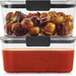 Rubbermaid Brilliance BPA-Free Food Storage Containers, Medium Deep, 4.7 Cup, 2-Pack, Airtight & Leak-Proof, Microwave & Dishwasher Safe