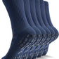 CWVLC Grip Socks Soccer - Cushioned Non-Slip Grippy for Men & Women Athletic - Barre Hospital Sticky Slipper Socks