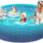 Jasonwell Foldable Dog Kiddie Pool - Hard Plastic Kids Paddling Pool Toddler Baby Swimming Pools for Backyard Collapsible Whelping Box Pet Doggie Cats Wading Pools Bathtub for Puppy Large Dogs 87In