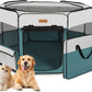 Dog Playpen, Portable Pet Play Pen for Cat, Puppies, Rabbits, Chickens, Foldable Large-Capacity Pet Tent for Indoor/Outdoor Travel Camping Blue
