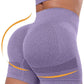 CHRLEISURE Women's 4 Packs Workout Gym Shorts, High Waisted Butt Lifting Scrunch Butt Seamless Booty Shorts
