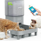 WiFi Automatic Cat Feeder with App - 6L Elevated Smart Food Dispenser for 2 Pets, Programmable 1-10 Meals, 2 Stainless Bowls & Dual Power