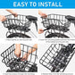 CXWXC Rear Bike Basket - Bicycle Rear Basket with Cargo Net and Waterproof Cover - Rear Mount Aluminium Bike Basket Large Capacity