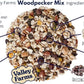 Valley Farms Woodpecker Mix (15 LB) Wild Bird Food for Outdoor Feeders, No Mess Bird Seed, W/Peanuts and Sunflower Hearts for Birds, Woodpecker Food, Attract All Bird Species