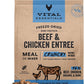 Vital Essentials Freeze-Dried Raw Beef & Chicken Meal or Mixer Cat Food Crunchy Nibs, 12 oz