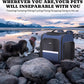Pawtners Dog Backpack Carrier Dog Carrier with Anti-Scratch Mesh with Great Ventilation, Large Pet Carrier Backpack for Small Dogs & Large Cats, Foldable Designed Pet Backpack Perfect for Travel