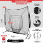 PowerNet Baseball Softball Practice Net 7x7 with Baseball Accessories for Practice Pitching, Batting & Fielding, Ball Caddy, Weighted Baseballs, Tee