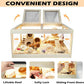 Prolee Hamster Cage Wooden, Mice and Rat Habitat, Hamster Cage with Openable Mesh Top, Clear Acrylic Solid Built with Lock Design, Oak 40"