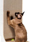 EHEYCIGA Cardboard Cat Scratcher for Indoor Cats, 26.8 Inch L Shaped Vertical Cat Scratching Board with Ball Cat Toy, Large Cat Scratcher Pad, White