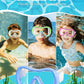 Aegend Kids Swim Mask Goggles, Tempered Glass 180° HD Wide View with Nose Cover