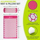 ProsourceFit Acupressure Mat and Pillow Set for Back/Neck Pain Relief and Muscle Relaxation, Large - Gray/Gray