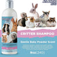 Critter Shampoo for Small Pets - 8oz Small Animal Baby Powder Scented Shampoo - Pet Shampoo for Small Critters Including Ferrets, Guinea Pigs, Rabbits, Hedgehogs, Hamsters & Sugar Gliders