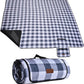 HX&OD Outdoor Picnic Blanket, Extra Large, 80''x60'' Waterproof Foldable Blankets Gingham Picnic Mat for Beach, Camping Grass Lawn Park Accessories Cute Couple Ideas Wedding (Gray, 80”x60”)