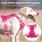Light Up Dog Harness,Reflective Pet Harness Rechargeable,Led Dog Vest Harness for Night Walking,Adjustable Dog Safety Vest for Small Medium Large Dogs-No Pull,Pink,M