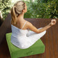 MeMoreCool Square Floor Pillow Seating for Adults Kids, Large Meditation Cushion Floor Pillow with Thick Foam & Soft Tufted Cover, Washable Big Pillow Seat Floor Cushion for Sitting Yoga 22" Green