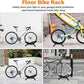 Adjustable Bike Parking Stand Fits 16-29 Inch Bicycles, Compatible with 23c-3.0 Tire Width – Heavy-Duty Plastic, Easy Installation, Stylish Two-Tone Design (Black)