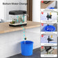 Fish Tank Aquarium 6.3 Gallon Fish Bowl with Music Humidifier 7 Color Auto-Looping Light Adjustable Quiet Pump, Temperature Display, Bottom Water Changer, HD Float Glass, Leak-Proof Thickened Base